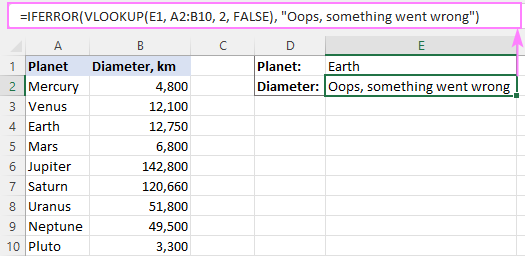 Catching all errors in VLOOKUP