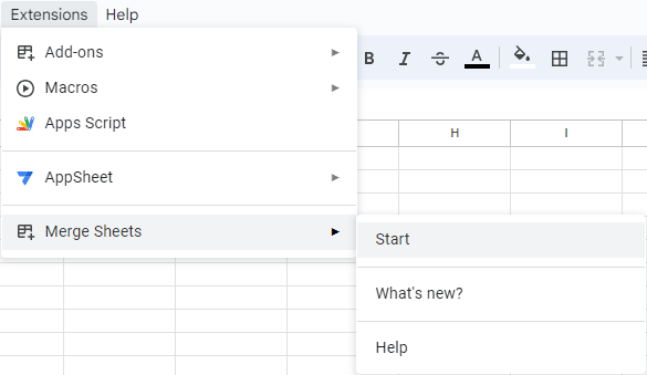 Merge Sheets add-on