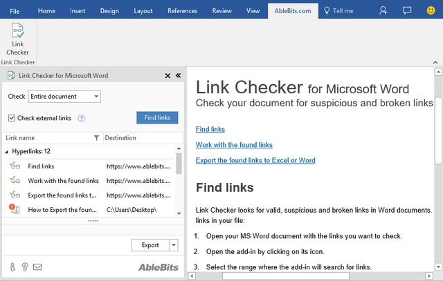 quickway to fix broken links