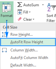 Excel wrap text not working because of a fixed row height