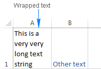 Wrap text to display a lengthy text string on multiple lines.