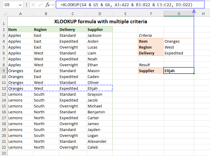 Another XLOOKUP formula with multiple conditions