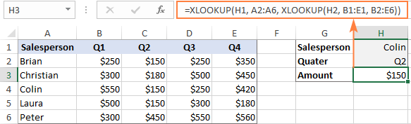 Two-way XLOOKUP