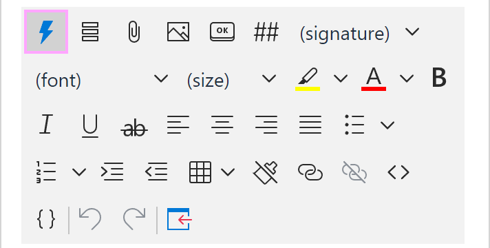 The Insert macro button on the template editor toolbar