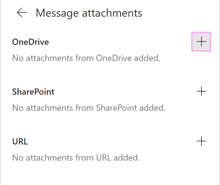 The plus sign next to OneDrive