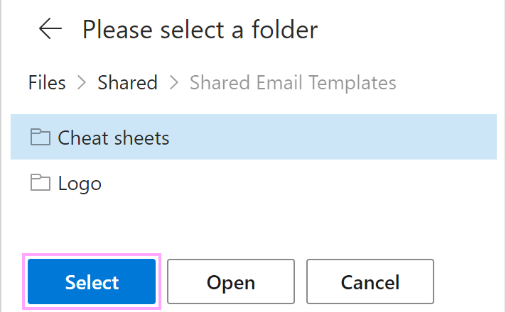 A OneDrive folder