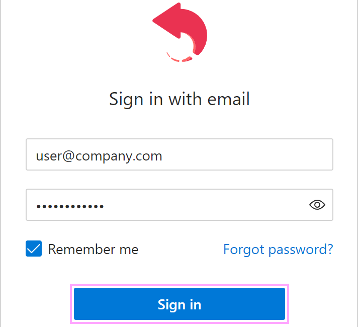 Sign in to your account.