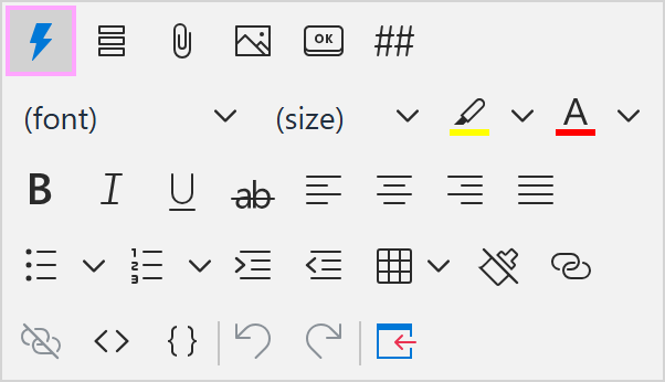 Select the Insert macro button.