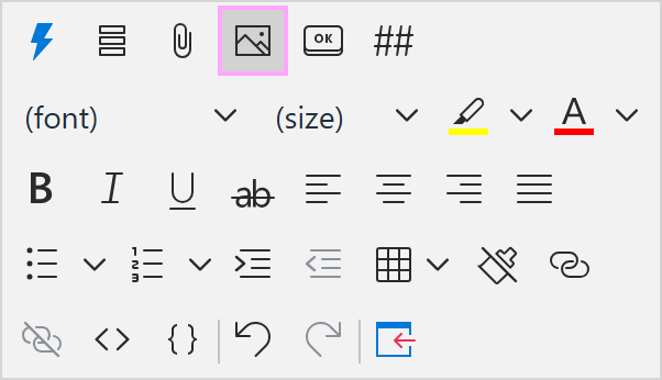 Select the Insert picture button.