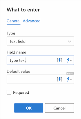 Configuring What to Enter (WTE) field settings.