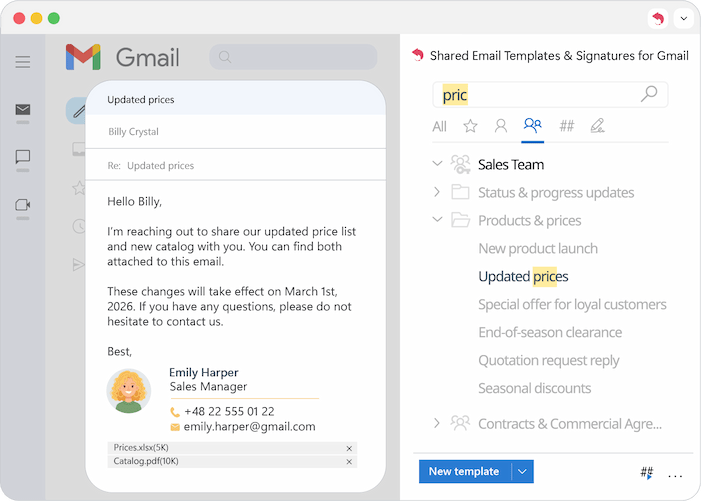 Shared Email Templates & Signatures for Gmail: Overview