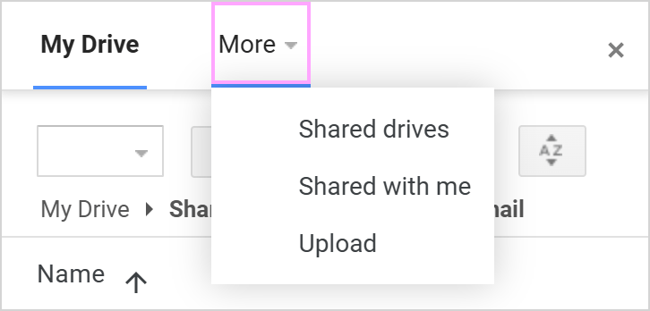 Browse Google Drive.