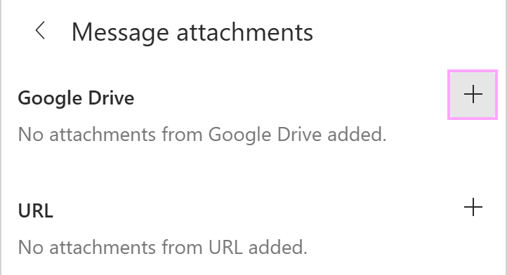 The plus sign next to Google Drive.