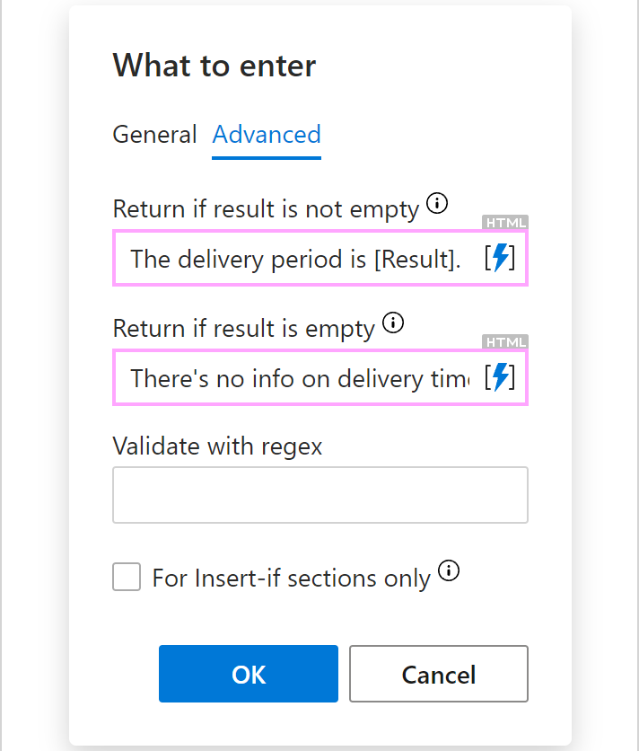 Customizing the WhatToEnter macro's output