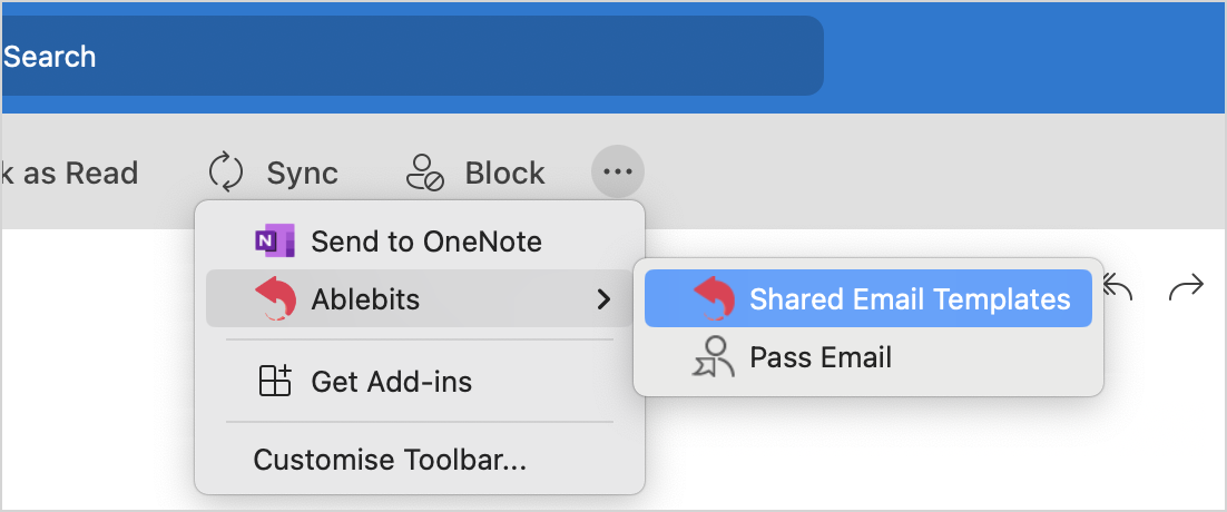 Start Shared Email Templates in the New Outlook for Mac when in read mode.
