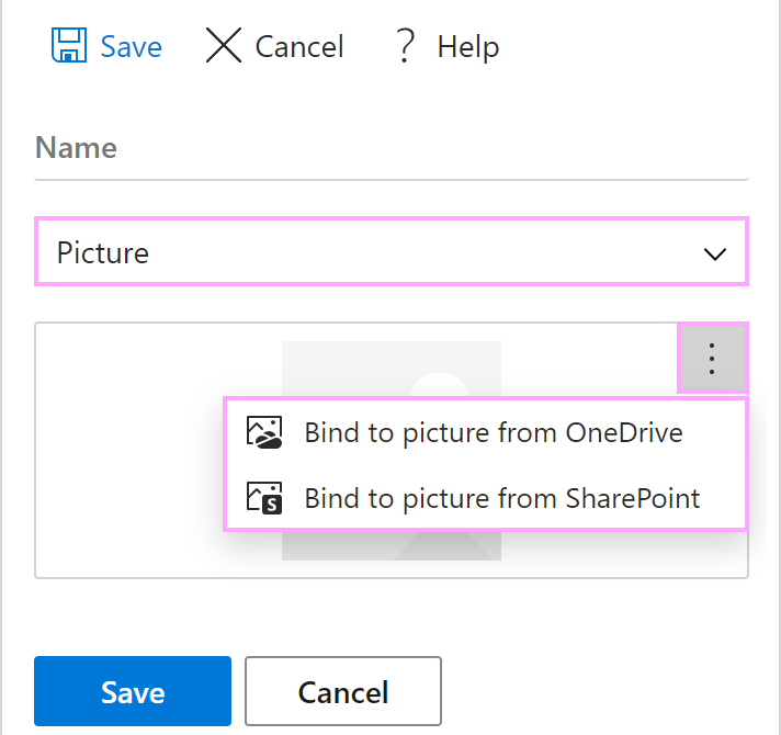 Binding a profile property to a picture