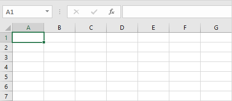 Select the top cell for your table of contents with hyperlinks in Excel.
