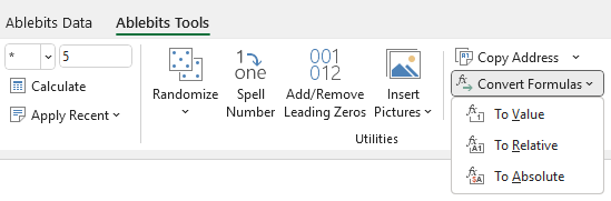 Three ways to convert your formulas in Excel.