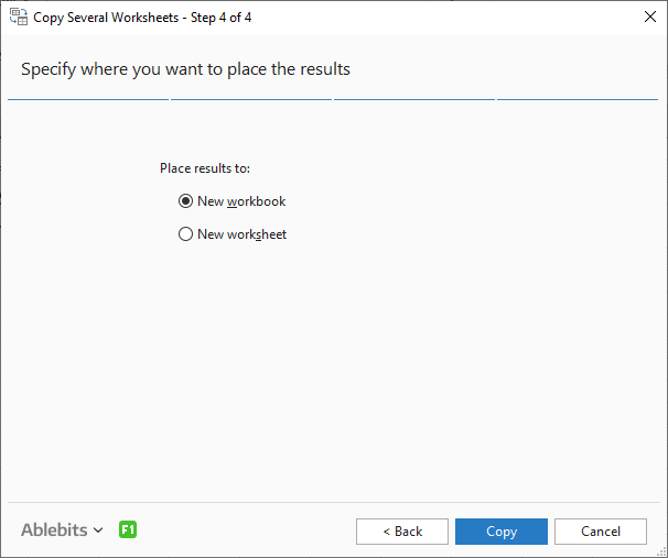 Select where to place the result. Select where to place the result.