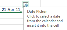 The Date Picker icon