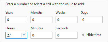 Add and subtract time units in Excel.