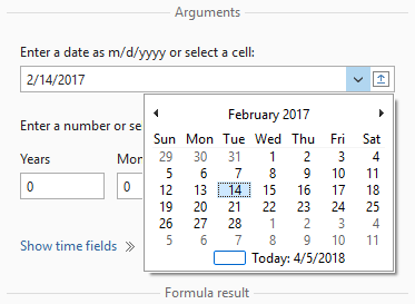 Select the date in the drop-down calendar.