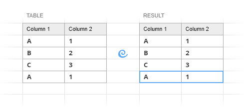 Select duplicates in Excel.