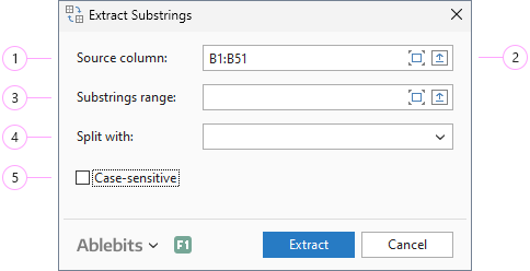 Adjust the Extract Substrings settings.