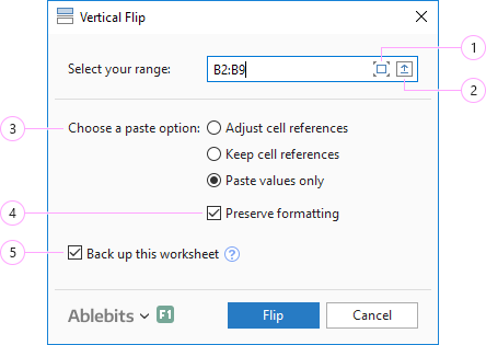 Select the range and choose pasting option to transfer references correctly.