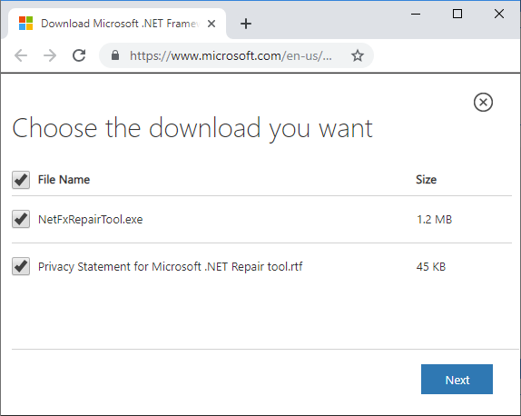 How to use the .NET Framework Repair Tool