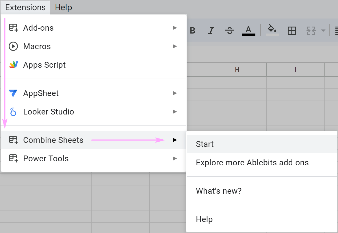 Run the add-on from the Google Sheets menu.