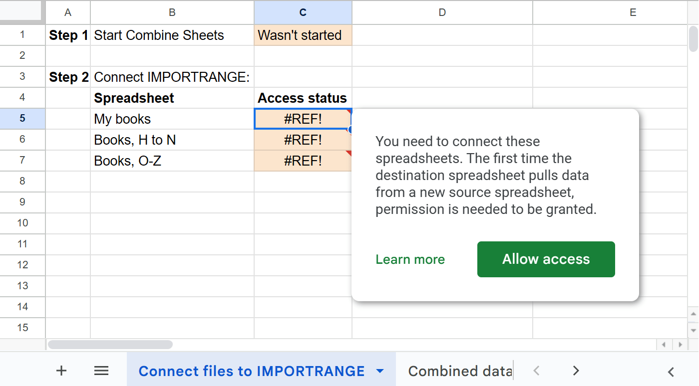 You need to connect these sheets to IMPORTRANGE.