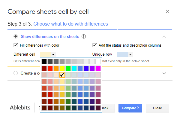 Pick another color for different cells.