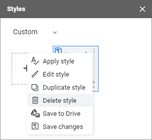 Remove your custom style from the add-on.