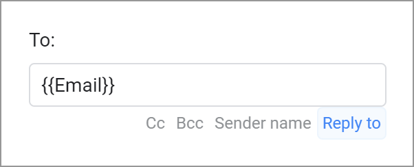 Add CC, BCC, Sender name, Reply to fields to your emails.