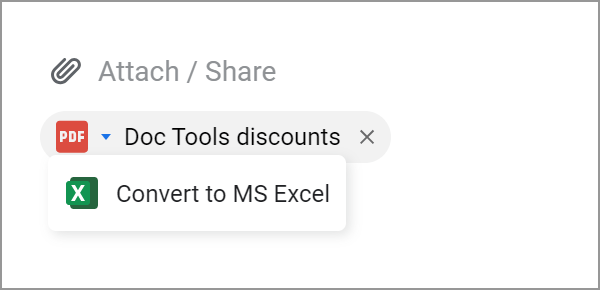 Convert attachments to MS Office and back to PDF.