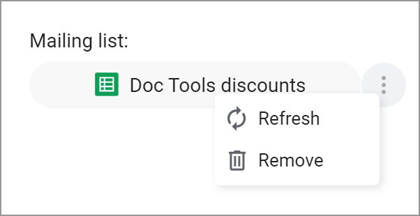 Quick way to refresh or remove mailing list.