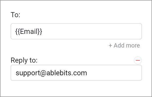Enter email address for replies in the corresponding field.