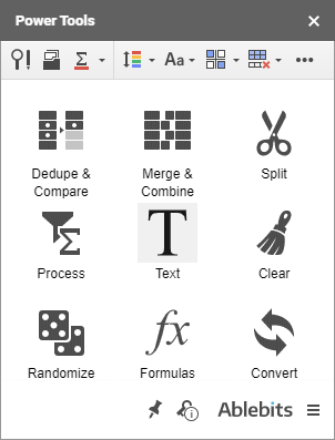 A group of tools to work with text.