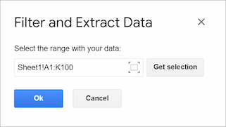 Select the range with your data.