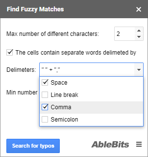 Check the delimiters used in your cells.