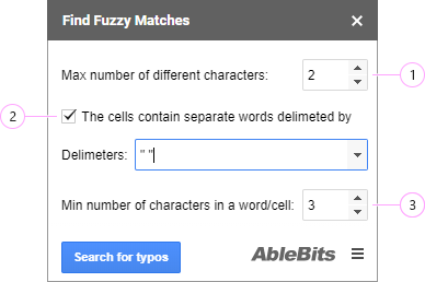 Find Fuzzy Matches for Google Sheets help