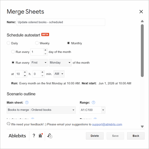 Managing an active scheduled scenario. Managing an active scheduled scenario.