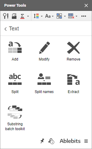 Text toolkit in Power Tools.