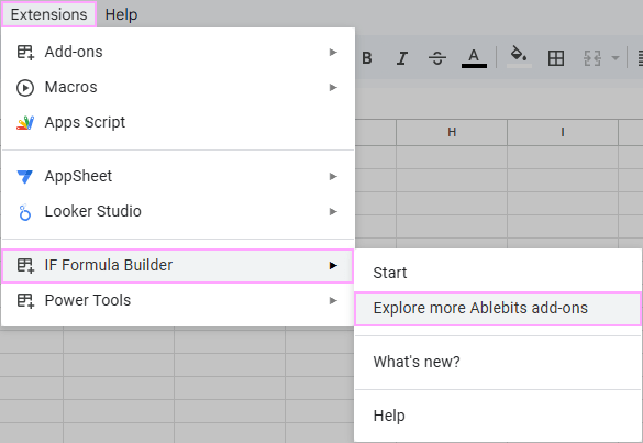 Explore more Ablebits add-ons from the menu.