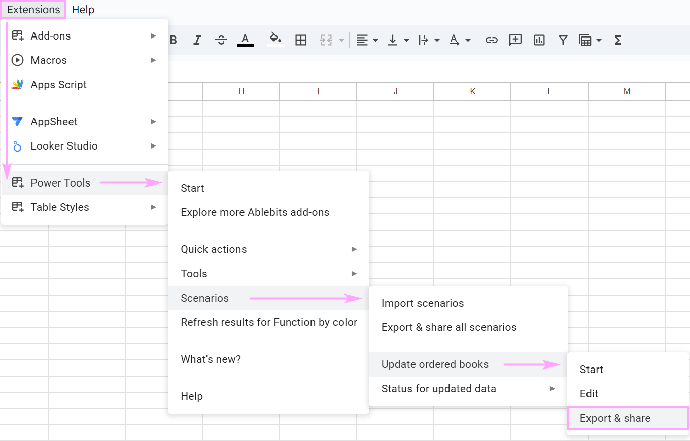 Export & share one scenario.