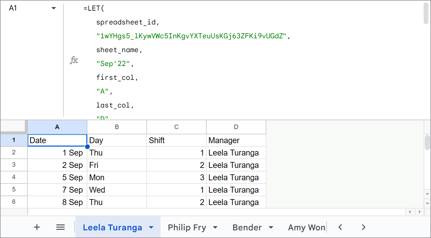 Results returned by the formula synced with the source table.