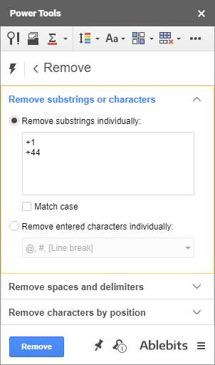 Get rid of unwanted characters or substrings.