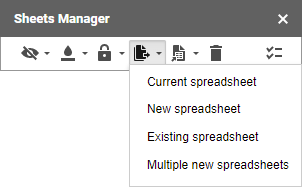 Copy Google sheets to another spreadsheet.