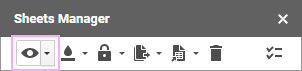 Unhide sheets icon on the toolbar.
